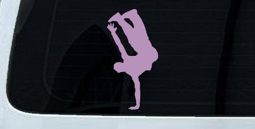 Dancer One Hand Stand Vinyl Decal Car Truck Window Sticker (Lilac)