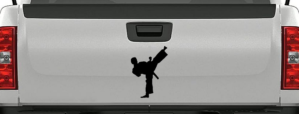 Karate Ninja Car or Truck Window Decal Sticker (Black)