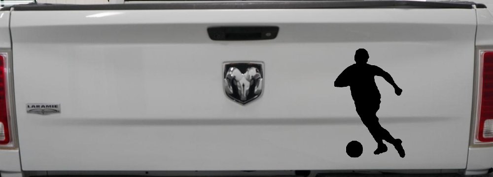 Soccer Player Sports Car or Truck Window Decal Sticker