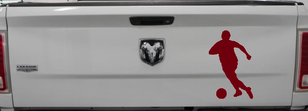 Soccer Player Sports Car or Truck Window Decal Sticker