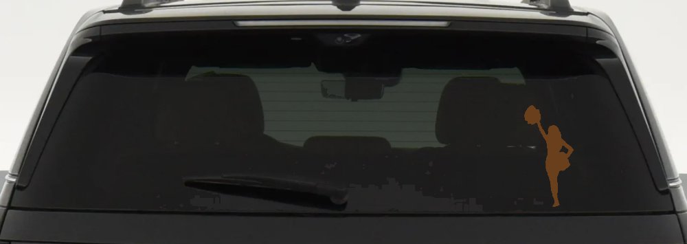 Cheerleader Sports Car or Truck Window Decal Sticker (Copper)