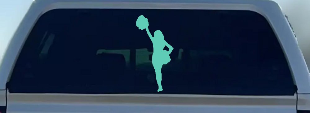Cheerleader Sports Car or Truck Window Decal Sticker (Mint)