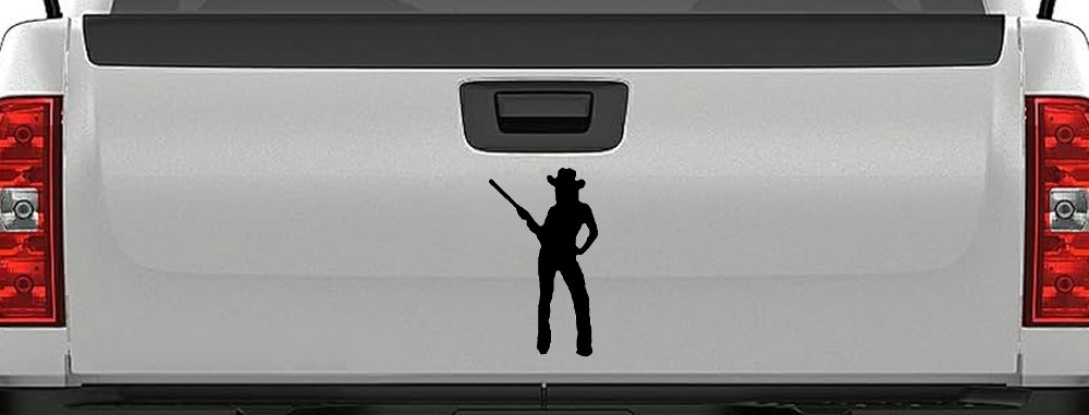 Cowgirl With Gun Western Ranch Car or Truck Window Decal Sticker