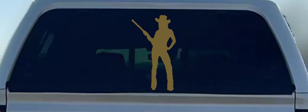 Cowgirl With Gun Western Ranch Car or Truck Window Decal Sticker