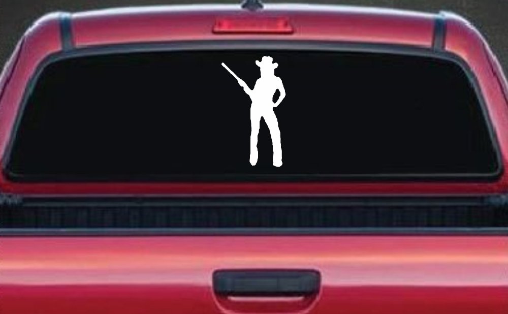 Cowgirl With Gun Western Ranch Car or Truck Window Decal Sticker
