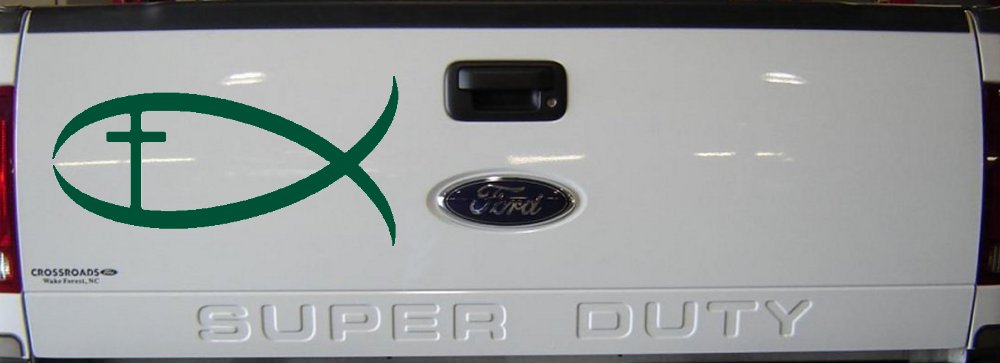 Christian Fish Christian Car or Truck Window Decal Sticker
