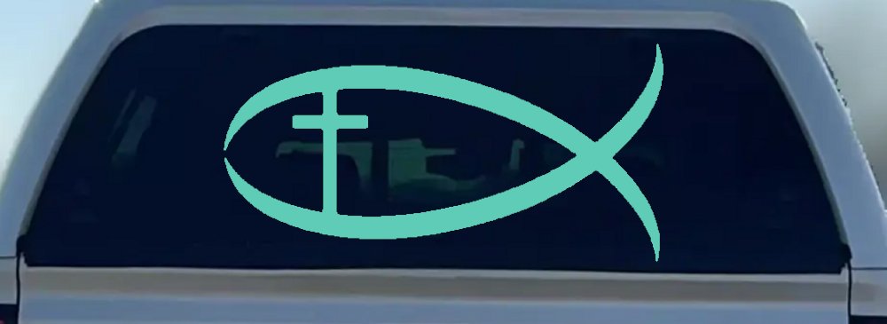 Christian Fish Christian Car or Truck Window Decal Sticker