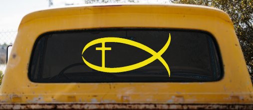 Christian Fish Christian Car or Truck Window Decal Sticker