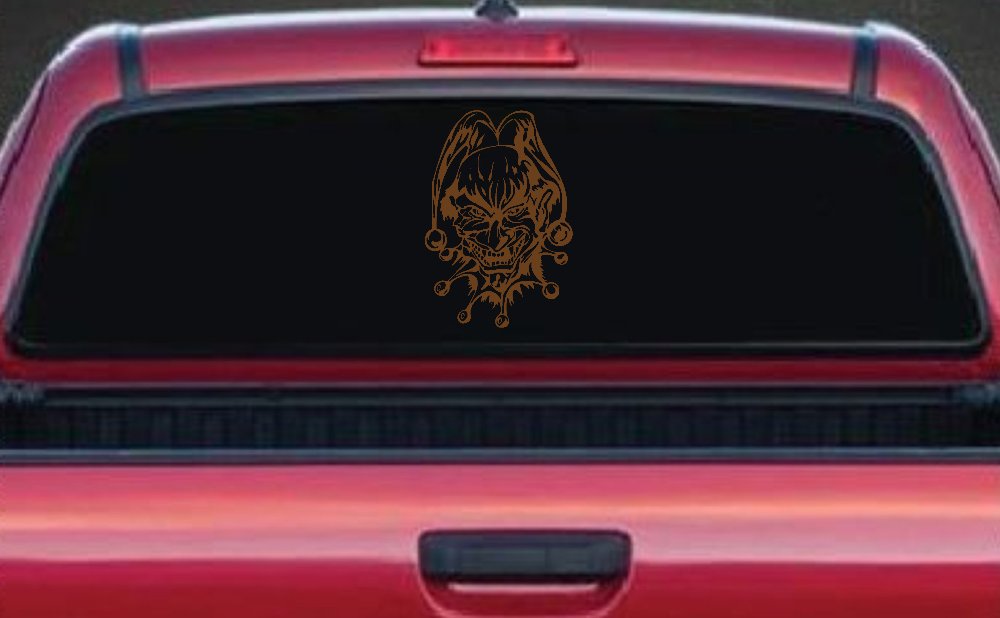 Mean Joker Biker Car or Truck Window Decal Sticker