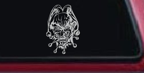 Mean Joker Biker Car or Truck Window Decal Sticker