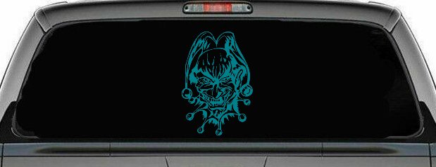 Mean Joker Biker Car or Truck Window Decal Sticker