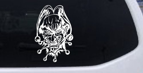 Mean Joker Biker Car or Truck Window Decal Sticker