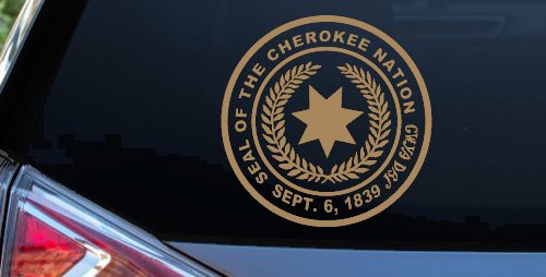 Seal of the Cherokee Nation Native American Indian Car or Truck Window Decal Sticker