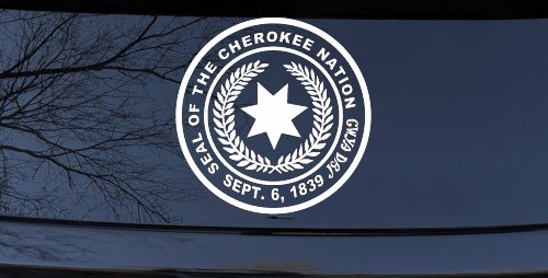Seal of the Cherokee Nation Native American Indian Car or Truck Window Decal Sticker