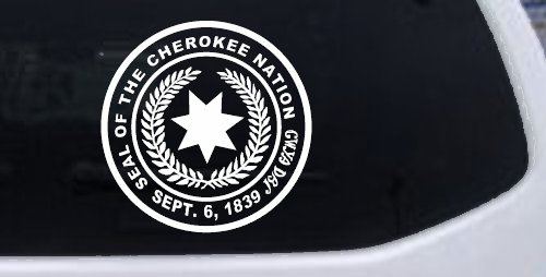 Seal of the Cherokee Nation Native American Indian Car or Truck Window Decal Sticker