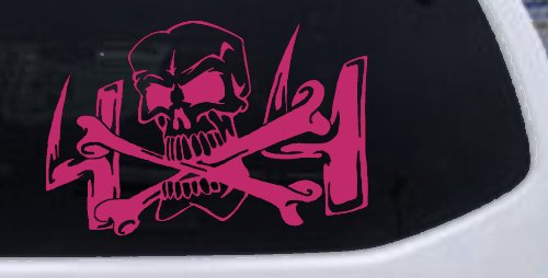 Skull and Cross Bones 4X4 Off Road Car or Truck Window Decal Sticker