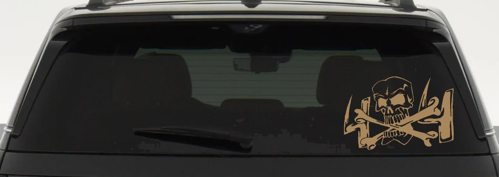 Skull and Cross Bones 4X4 Off Road Car or Truck Window Decal Sticker