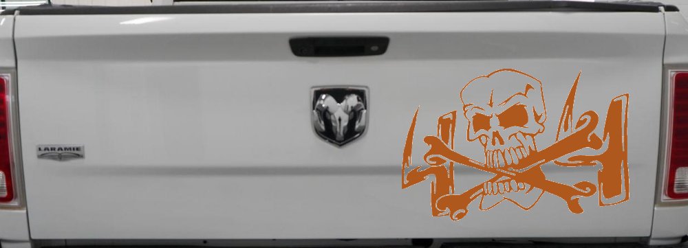 Skull and Cross Bones 4X4 Off Road Car or Truck Window Decal Sticker