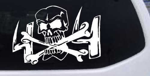 Skull and Cross Bones 4X4 Off Road Car or Truck Window Decal Sticker