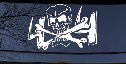 Skull and Cross Bones 4X4 Off Road Car or Truck Window Decal Sticker