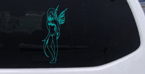 Cute Pixie Fairy Bikini Decal - Car Truck Window Vinyl Sticker (Turquoise)