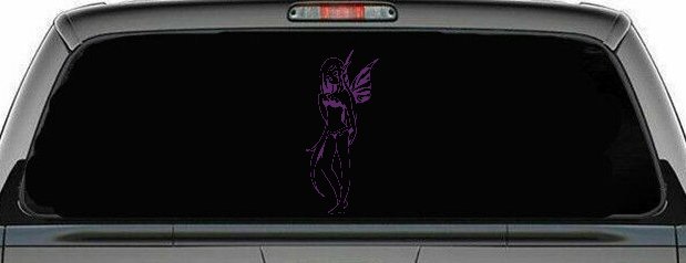 Cute Pixie Fairy Bikini Car or Truck Window Decal Sticker (Violet)