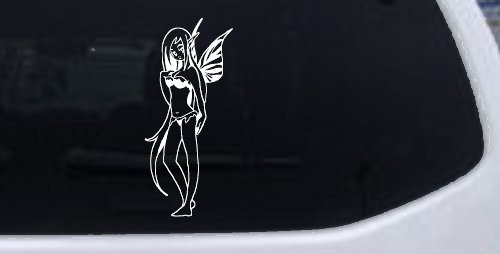 Cute Pixie Fairy Bikini Car or Truck Window Decal Sticker (White)