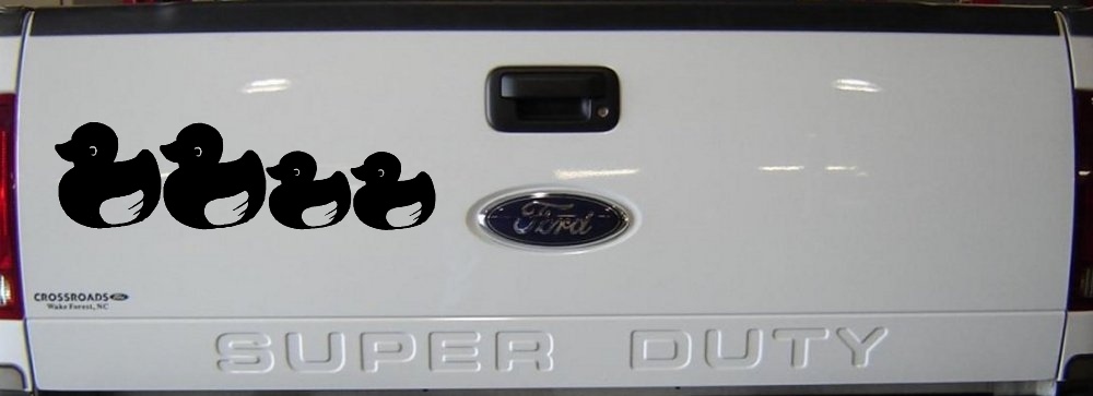 Rubber Duck Family Stick Family Car or Truck Window Decal Sticker