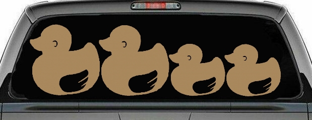 Rubber Duck Family Stick Family Car or Truck Window Decal Sticker
