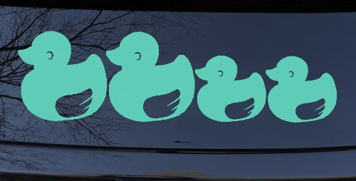 Rubber Duck Family Stick Family Car or Truck Window Decal Sticker (Mint)