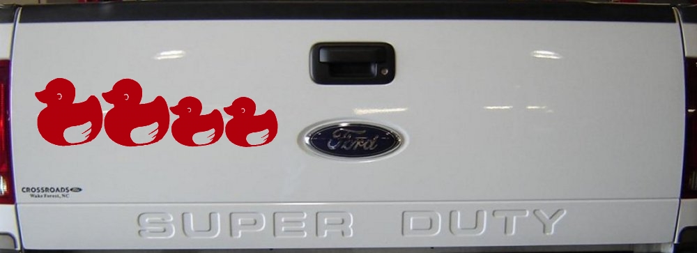 Rubber Duck Family Stick Family Car or Truck Window Decal Sticker