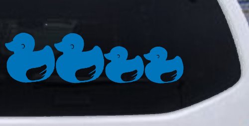 Rubber Duck Family Stick Family Car or Truck Window Decal Sticker (Sky Blue)