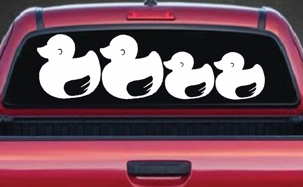 Rubber Duck Family Stick Family Car or Truck Window Decal Sticker