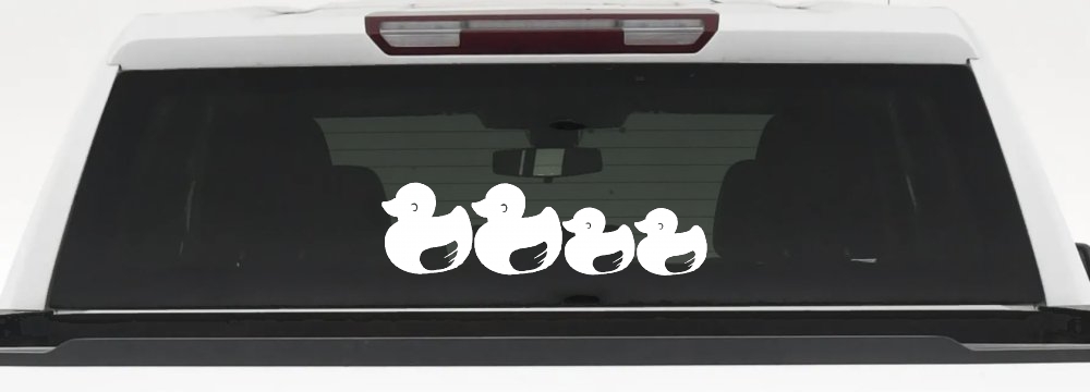 Rubber Duck Family Stick Family Car or Truck Window Decal Sticker