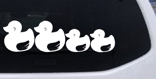 Rubber Duck Family Stick Family Car or Truck Window Decal Sticker