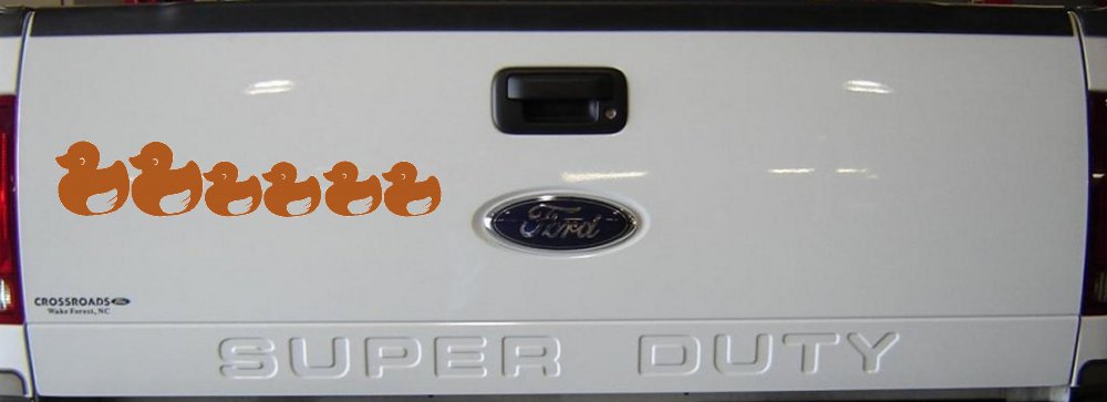 4 Children Rubber Ducky Family Car or Truck Window Decal Sticker