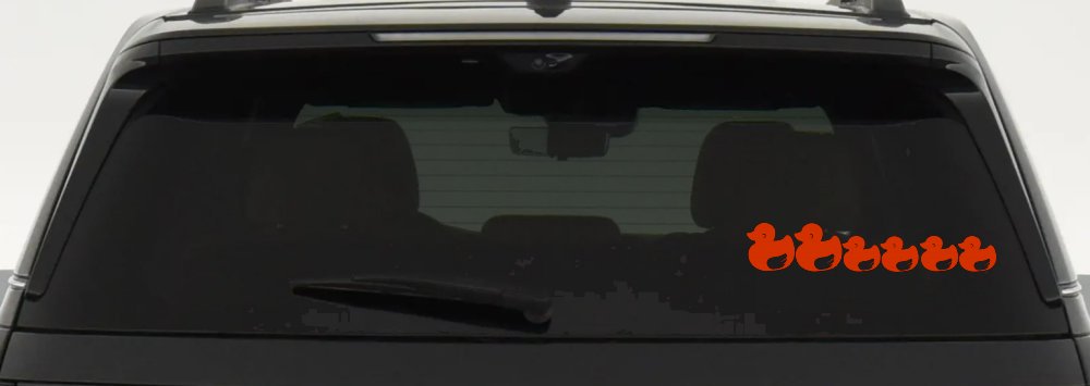 4 Children Rubber Ducky Family Car or Truck Window Decal Sticker