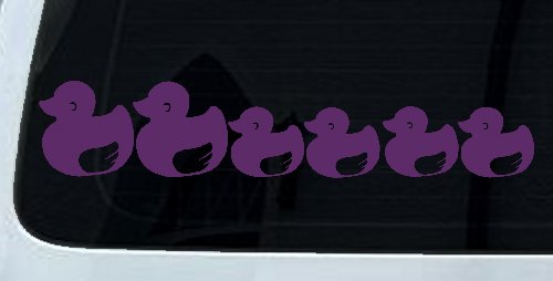 4 Children Rubber Ducky Family Car or Truck Window Decal Sticker (Violet)