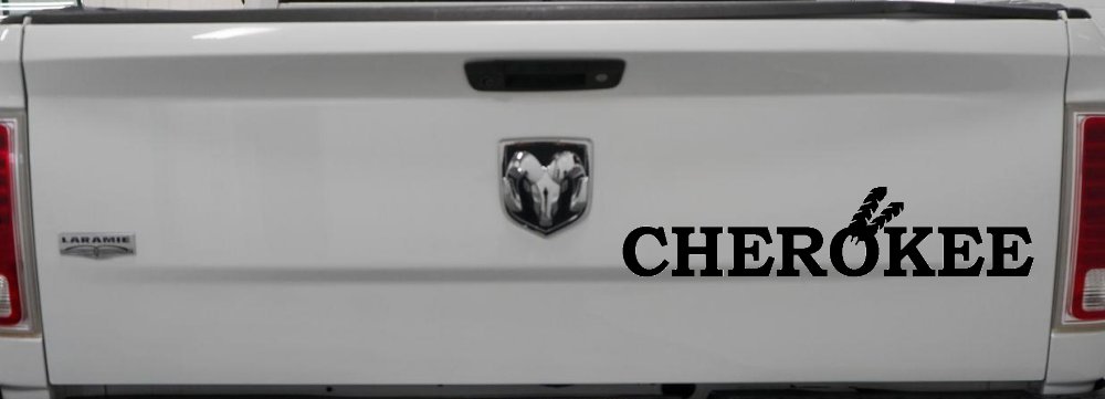 Cherokee Native American Indian Text Car or Truck Window Decal Sticker