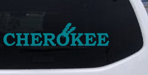 Cherokee Native American Indian Text Car or Truck Window Decal Sticker
