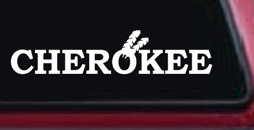 Cherokee Native American Indian Text Car or Truck Window Decal Sticker