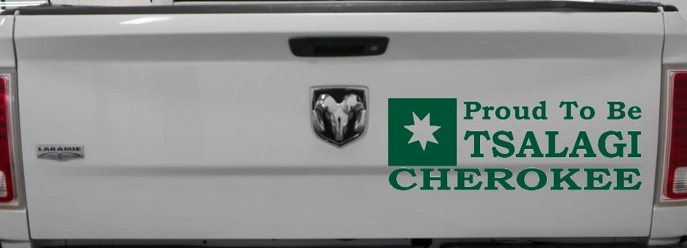 Cherokee Proud To Be Tsalagi native American Indian Car or Truck Window Decal Sticker