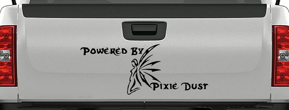 Powered By Pixie Dust Car or Truck Window Decal Sticker