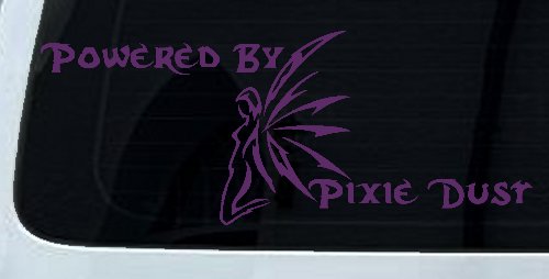 Powered By Pixie Dust Car or Truck Window Decal Sticker (Violet)