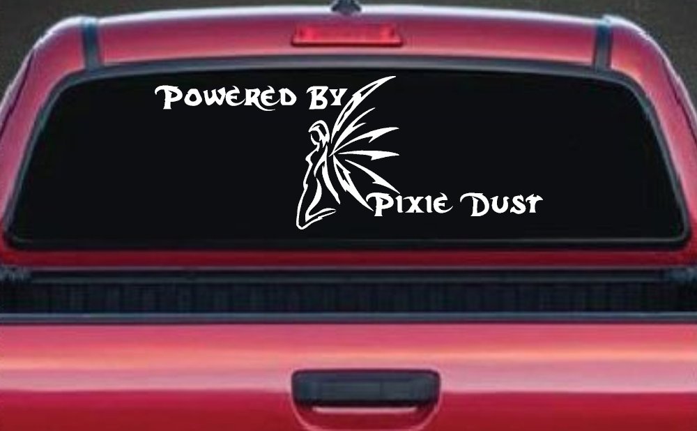 Powered By Pixie Dust Car or Truck Window Decal Sticker