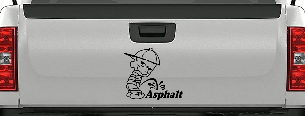 Pee On Asphalt Off Road Car or Truck Window Decal Sticker