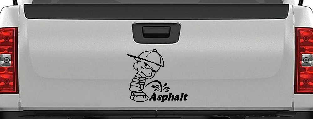 Pee On Asphalt Off Road Car or Truck Window Decal Sticker