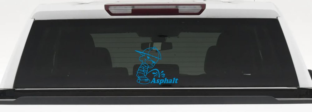 Pee On Asphalt Off Road Car or Truck Window Decal Sticker