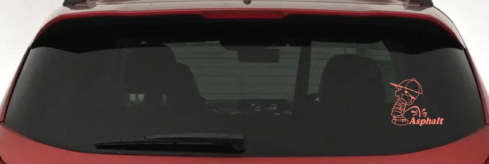 Pee On Asphalt Off Road Car or Truck Window Decal Sticker