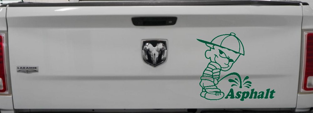 Pee On Asphalt Off Road Car or Truck Window Decal Sticker